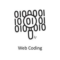 Web Coding vector outline Icon Design illustration. Business Symbol on White background EPS 10 File