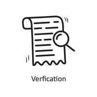 verification vector outline Icon Design illustration. Business Symbol on White background EPS 10 File