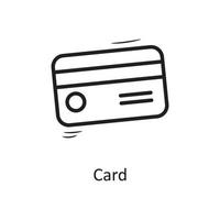 Credit Card vector outline Icon Design illustration. Business Symbol on White background EPS 10 File