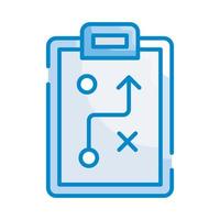 Strategic Plan Vector Style illustration. Business and Finance Blue Colour Icon.