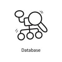 Database vector outline Icon Design illustration. Business Symbol on White background EPS 10 File