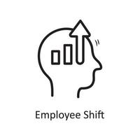 Employee Shift vector outline Icon Design illustration. Business Symbol on White background EPS 10 File