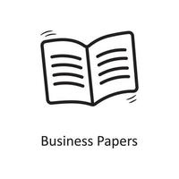 Business Papers vector outline Icon Design illustration. Business Symbol on White background EPS 10 File