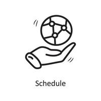 Schedule vector outline Icon Design illustration. Business Symbol on White background EPS 10 File