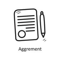 Agreement vector outline Icon Design illustration. Business Symbol on White background EPS 10 File