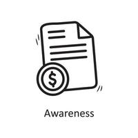 Awareness vector outline Icon Design illustration. Business Symbol on White background EPS 10 File