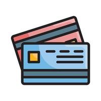 Credit Card Vector Style illustration. Business and Finance Filled Outline Icon.