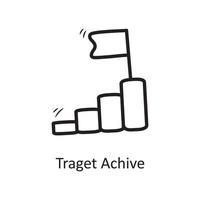 target Achieve vector outline Icon Design illustration. Business Symbol on White background EPS 10 File