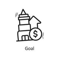 Goal vector outline Icon Design illustration. Business Symbol on White background EPS 10 File