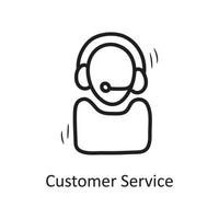 Customer Service vector outline Icon Design illustration. Business Symbol on White background EPS 10 File