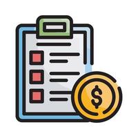 Financial Plan Vector Style illustration. Business and Finance Filled Outline Icon.