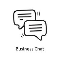 Business Chat vector outline Icon Design illustration. Business Symbol on White background EPS 10 File