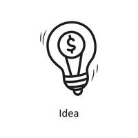 Idea vector outline Icon Design illustration. Business Symbol on White background EPS 10 File