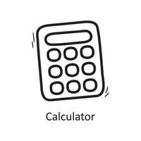 Ilustración de diseño de icono de contorno de vector de calculadora. símbolo de negocio en archivo eps 10 de fondo blanco