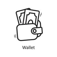 Wallet vector outline Icon Design illustration. Business Symbol on White background EPS 10 File
