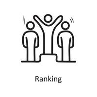 Ranking vector outline Icon Design illustration. Business Symbol on White background EPS 10 File