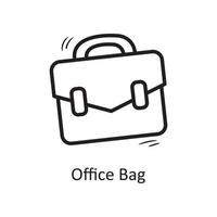 Office Bag vector outline Icon Design illustration. Business Symbol on White background EPS 10 File