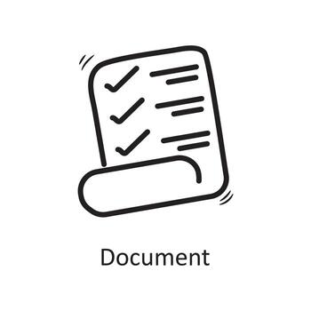 ilustración de diseño de icono de contorno de vector de documento. símbolo de negocio en el archivo eps 10 de fondo blanco