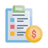 Financial Plan Vector Style illustration. Business and Finance Outline Icon.