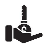Key to Success Vector Style illustration. Business and Finance Solid Icon.