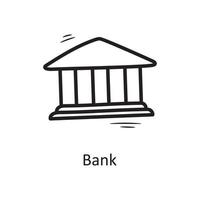 bank vector outline Icon Design illustration. Business Symbol on White background EPS 10 File