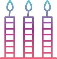 Birthday candles Vector Icon