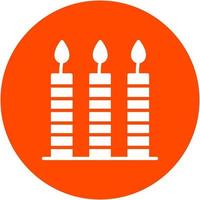 Birthday candles Vector Icon