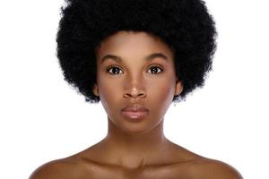 Portrait of young and cute african woman photo