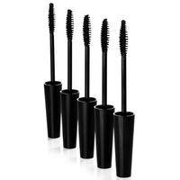 A lot of black Mascara wands on white background photo