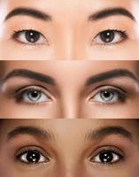 collage con ojos femeninos de diferentes etnias foto