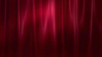 Theater red canvas curtain loop background animation with copy space video