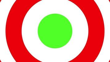 circulaire wijzerplaat overgang animatie licht rood en wit Aan groen scherm en alpha kanaal voor ieder kanaal video