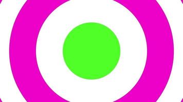 Circular dial transition  animation pink and white On Green Screen And Alpha Channel For any channel Video