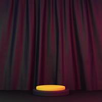 halloween with pumpkin and empty minimal podium pedestal product display background 3d illustration photo