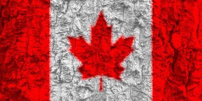 textura de la bandera canadiense como fondo foto