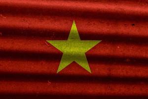 textura de la bandera vietnamita como fondo foto