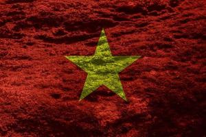 textura de la bandera vietnamita como fondo foto