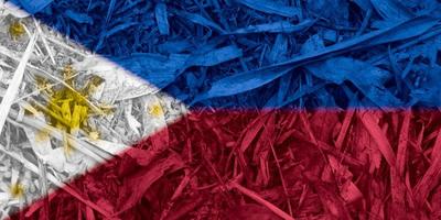 textura de la bandera de filipinas como fondo foto