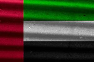 textura de la bandera de los emiratos árabes unidos como telón de fondo foto