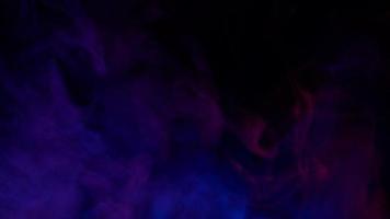 Smoke from Ultrasonic Aroma Diffuser and colorful light on black background. video