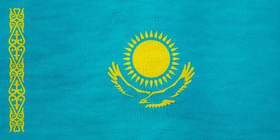 kazakhstan flag texture as the background photo