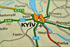 mapa de kiev, capital de ucrania foto