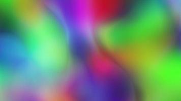 Hintergrundanimation mit Farbverlauf. Bewegende, mehrfarbige, abstrakte, verschwommene, holografische Hintergrundanimation video