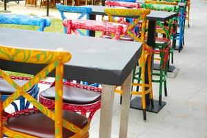 empty chair at cafe indoor photo