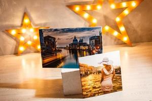 Modern lliving room interior with venice, italy, canvas on the wall - it is my photo available in shutterstock gallery