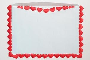 Valentine day.Greeting envelope with copyspace with valentine day decor.Valentine day mockup. photo