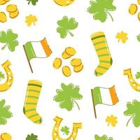 St. Patrick's Day Pattern Vector Illustration flat style