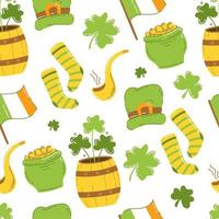 St. Patrick's Day Pattern Vector Illustration flat style