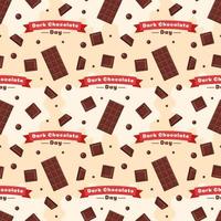 Chocolate Seamless Pattern Design with Choco Decoration in Template Hand Drawn Cartoon Illustration vector