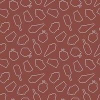 Chocolate Seamless Pattern Design with Choco Decoration in Template Hand Drawn Cartoon Illustration vector